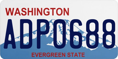 WA license plate ADP0688