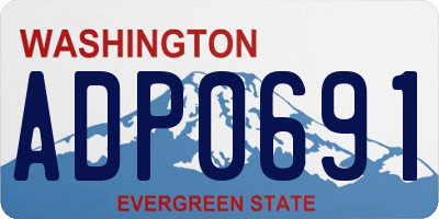 WA license plate ADP0691