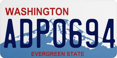 WA license plate ADP0694
