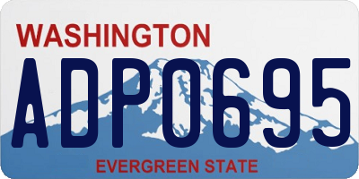 WA license plate ADP0695