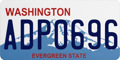 WA license plate ADP0696