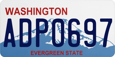 WA license plate ADP0697