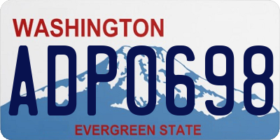 WA license plate ADP0698