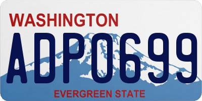 WA license plate ADP0699