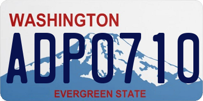 WA license plate ADP0710