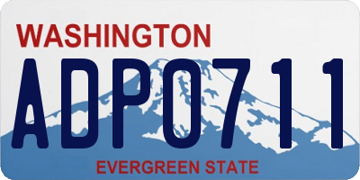 WA license plate ADP0711