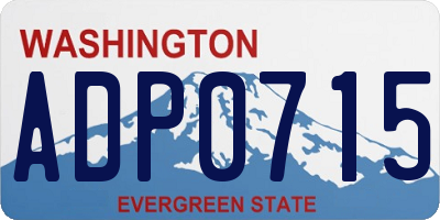 WA license plate ADP0715