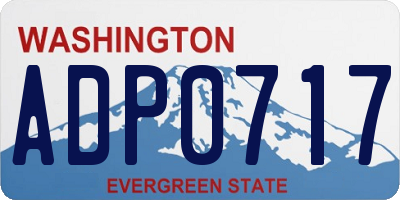 WA license plate ADP0717