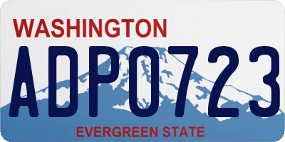 WA license plate ADP0723