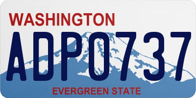 WA license plate ADP0737