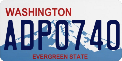 WA license plate ADP0740