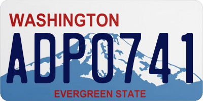 WA license plate ADP0741