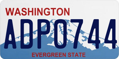 WA license plate ADP0744