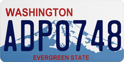 WA license plate ADP0748