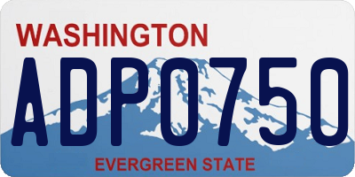 WA license plate ADP0750