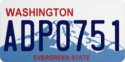 WA license plate ADP0751