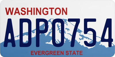 WA license plate ADP0754