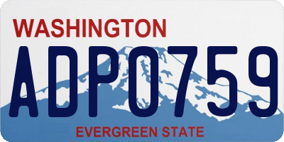 WA license plate ADP0759