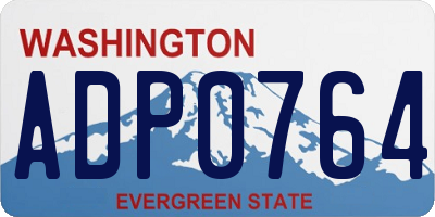 WA license plate ADP0764