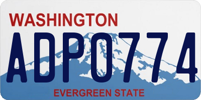 WA license plate ADP0774