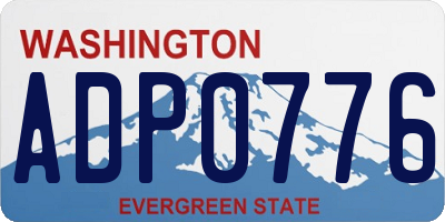 WA license plate ADP0776