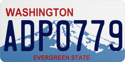 WA license plate ADP0779