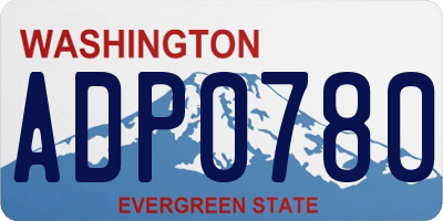WA license plate ADP0780