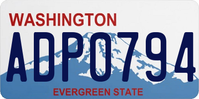 WA license plate ADP0794
