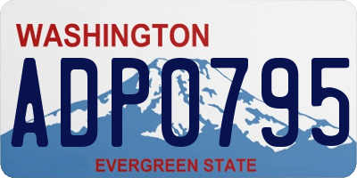 WA license plate ADP0795