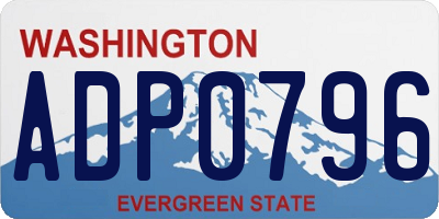 WA license plate ADP0796