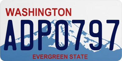 WA license plate ADP0797