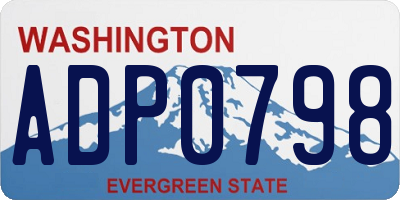 WA license plate ADP0798