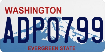 WA license plate ADP0799