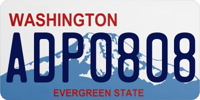 WA license plate ADP0808