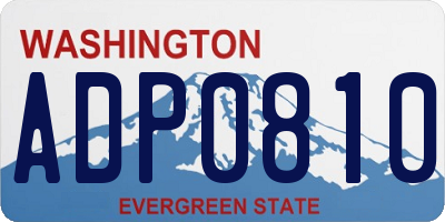 WA license plate ADP0810