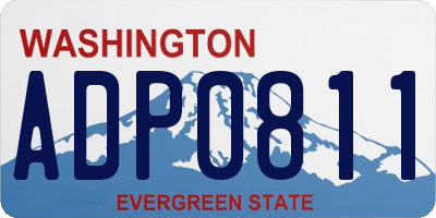 WA license plate ADP0811