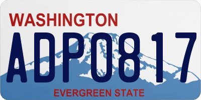 WA license plate ADP0817