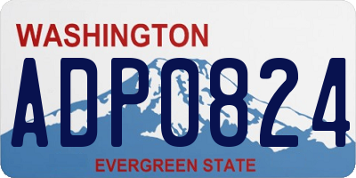 WA license plate ADP0824