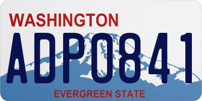 WA license plate ADP0841