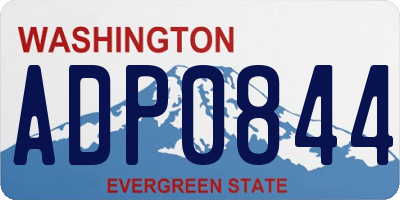 WA license plate ADP0844
