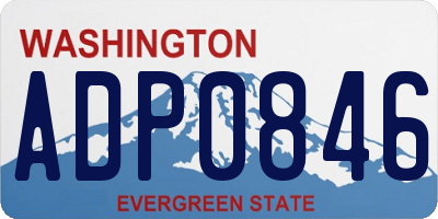 WA license plate ADP0846