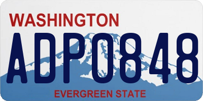 WA license plate ADP0848