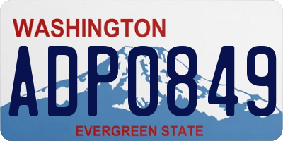WA license plate ADP0849