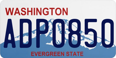 WA license plate ADP0850