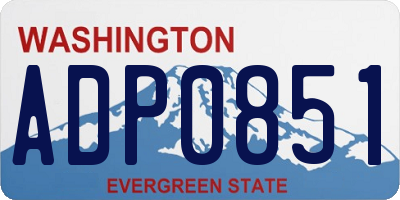 WA license plate ADP0851