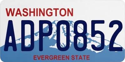WA license plate ADP0852