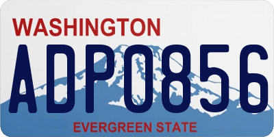 WA license plate ADP0856
