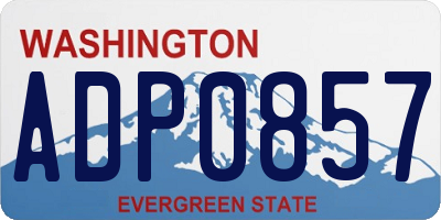 WA license plate ADP0857