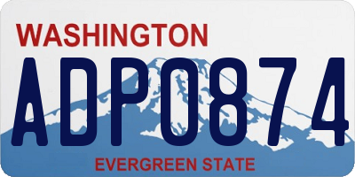 WA license plate ADP0874