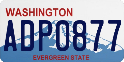 WA license plate ADP0877